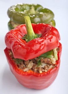 stuffed-red-and-green-peppers-with-rice-mix-266x364